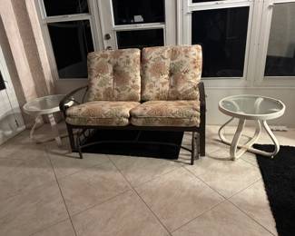 Belle Isle two-seat cushioned Glider: smooth, sturdy, and comfortable.