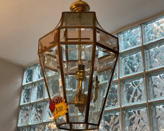 Lantern style stained glass chandelier $80 + tax
