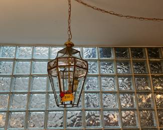 Lantern style stained glass chandelier $80 + tax