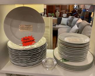 Royal Copenhagen (12 plates) $24 + tax each