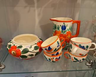 Hand painted Czechoslovak pottery