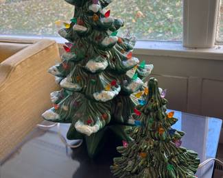 Vintage Ceramic light up Christmas Trees
W/Ceramic Stands
