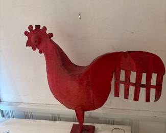 Folk Art Metal Rooster
20 x 5 x 21