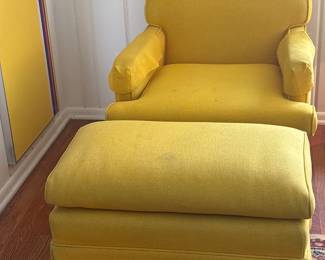 Vintage Regency Lounge Chair and Ottoman
Chair 30 x 30 x 30
Ottoman  30x18 x 16