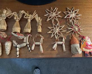 Native American Folk Art Corn Husk  ornaments 