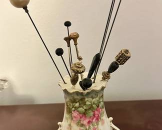Vintage Hatpins & Hatpin Holder