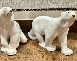 Lomonosov 1950s Porcelain Polar Bears