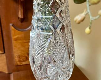 American Brilliant Crystal Vase