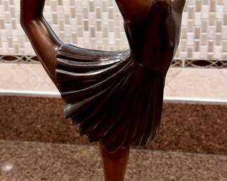 Vintage Bronze Ballerina Statue