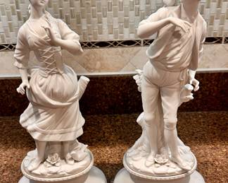 Porcelain Bisque Victorian Figurines