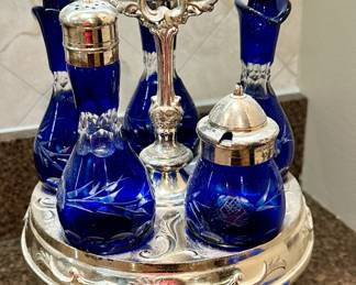 Vintage Blue Condiment Keeper