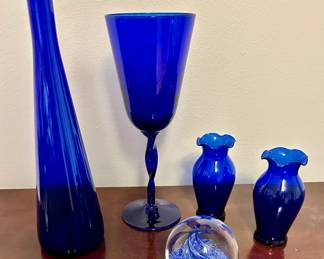 Blue Glass collectibles