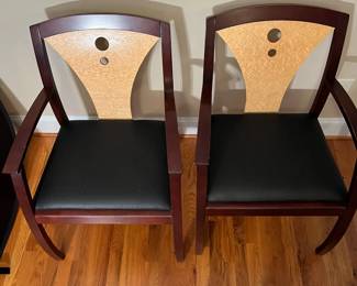 E63 - $175. Set of 4 Wooden Dining Style Chairs by La-Z-Boy furniture. Measures 23" x 19" x 34" tall.