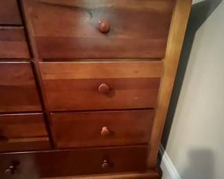 E27 - $225. Stanley Dresser with Mirror. Measures 66" x 18" x 33" tall. Mirror is 49" wide x 36" tall.