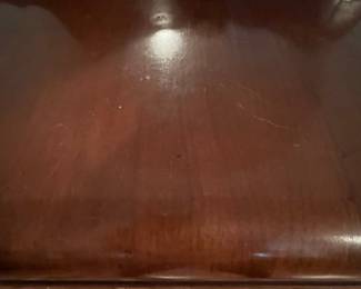E30 - $150. Measures 43.5" wide x 20" deep x 35.5" tall. Drawers slide. There is minor veneer damage. Mirror looks original.