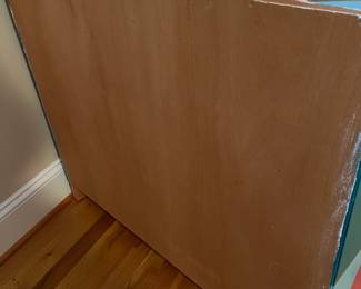 E34 - $75. Painted Bookcase. Measures 36" wide x 12" deep x 30" tall.