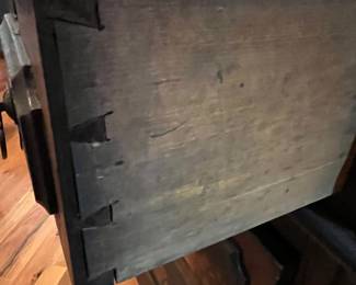 E92 - $550. Eastlake Dresser/ Vanity. Used as Entry Cabinet. Measures 50" wide x 20" deep x 98" tall. This is right inside the front door but you need to plan for help to move. Veneer is peeling but actually looks intentional in person.