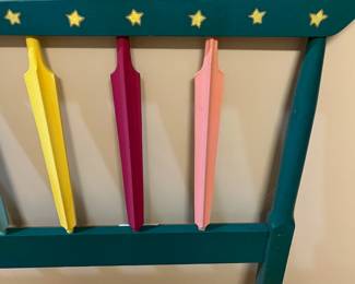 E36 - $50. Painted Headboard. No other frame pieces available. Measures 56.25" wide x 36" tall.