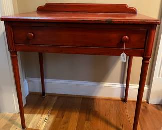 E3 - $275. MCM Simmons Furniture Desk & Chair. Measures 32" wide x 18.5" deep x 30" tall. Pieces are Painted Metal and very sturdy!