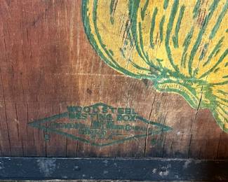 E107 - $75. Banana Crate. Measures 34.5" long x 16" wide x 13" tall.