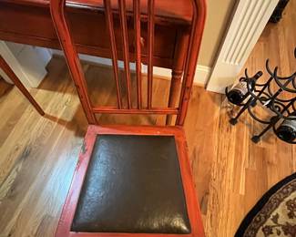 E3 - $275. MCM Simmons Furniture Desk & Chair. Measures 32" wide x 18.5" deep x 30" tall. Pieces are Painted Metal and very sturdy!