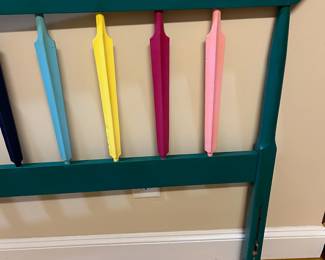 E36 - $50. Painted Headboard. No other frame pieces available. Measures 56.25" wide x 36" tall.