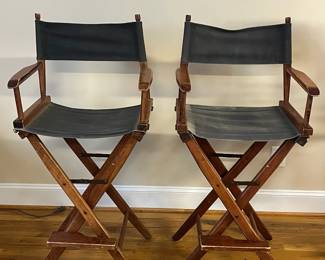 E66 - $100 PAIR of Directors Chairs. Measures 23" x 29" floor to seat x 47.5" tall.