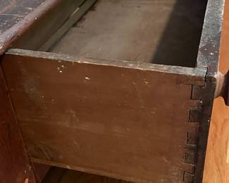 E49 - $75. Antique Cabinet. Measures 31.25" x 15.75" deep x 75.25" tall. Perfectly functional as a bookcase like it is in the photograph! It used to have a door (we do not have it)