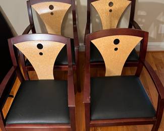 E63 - $175. Set of 4 Wooden Dining Style Chairs by La-Z-Boy furniture. Measures 23" x 19" x 34" tall.