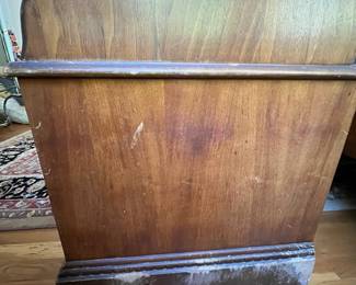 E51 - $50. Roos Cedar Chest. Measures 47" x 19" x 22.5" tall. Cedar on the inside is very nice - veneer needs some repair on the outside.