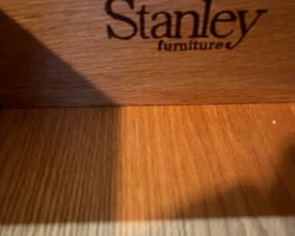 E28 - $75. Stanley Nightstand. Measures 27" wide x 16" deep x 24.25" tall.