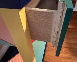 E33 - $60. Single Painted Nightstand. Measures 18" wide x 13" deep x 24.5" tall.