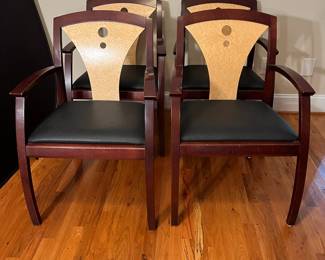 E63 - $175. Set of 4 Wooden Dining Style Chairs by La-Z-Boy furniture. Measures 23" x 19" x 34" tall.