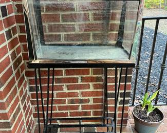 E2 - $150. Mid Century Metaframe Aquarium or Terrarium on stand. (We didn't check if it holds water.) Measures 20.5" x 10.5" x 42" tall.