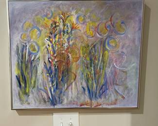 E111 - $60. Chapel Hill Artist S. Sprier Original Painting on Canvas. Measures 24" x 20".