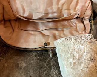 E78 - $40. 1930s Hand Beaded Silk Lined Clutch. Very good vintage condition.