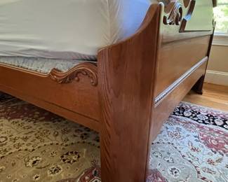 E20 -$600. Lexington Victorian Sampler Queen Bed Frame. Measures 66.5" wide x 72.5" long x 72.5" tall - headboard x 35.5" tall - footboard.