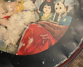 E7 - $75. 1920s Henry Clive Mac Murray Canco Biscuit Tin.