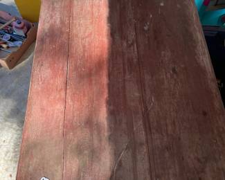 G24 - $95. Primitive Table with chippy paint. Measures 40" x 28" x 29.5" tall. Beautiful display piece.