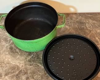 E70 - $50. Staub #26. 10 1/4" Dutch Oven. Needs cleaning.