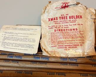 E12 - $450. Vintage Aluminum Christmas Tree by Modern Coatings -In Original Box. Measures 4' Tall. Model 1-6H Angel Pine Tree with 91 Branches included. Most look like they've never been taken out of the wrappers. Includes Christmas Tree Stand.