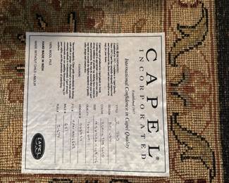 E42 - $200. Capel Rug - 100% Wool. Measures 9.3 x 11.10. Was used in a formal dining room.