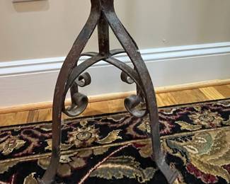 E113 - $200 PAIR of tall iron Candelabras. Adjustable Height.