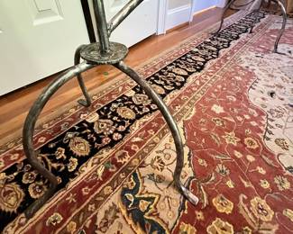 E24 - $150. Fancy - Sturdy Garment Rack. Solid metal. Does NOT come apart. You will need a truck to transport. The tallest part is 77" x 6' long.