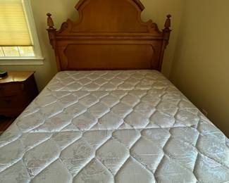 E20 -$600. Lexington Victorian Sampler Queen Bed Frame. Measures 66.5" wide x 72.5" long x 72.5" tall - headboard x 35.5" tall - footboard.