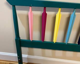 E36 - $50. Painted Headboard. No other frame pieces available. Measures 56.25" wide x 36" tall.
