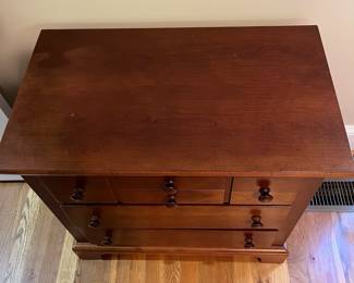 E28 - $75. Stanley Nightstand. Measures 27" wide x 16" deep x 24.25" tall.