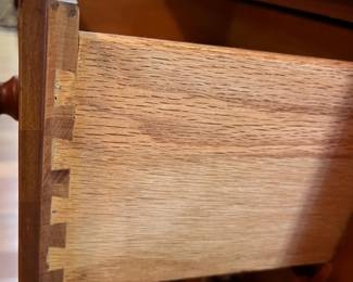 E28 - $75. Stanley Nightstand. Measures 27" wide x 16" deep x 24.25" tall.