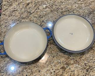 E15 - $100. Le Creuset 10" Shallow Braiser. 2 1/4 quart. #26. New with Tag on Bottom.