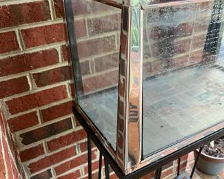E2 - $150. Mid Century Metaframe Aquarium or Terrarium on stand. (We didn't check if it holds water.) Measures 20.5" x 10.5" x 42" tall.